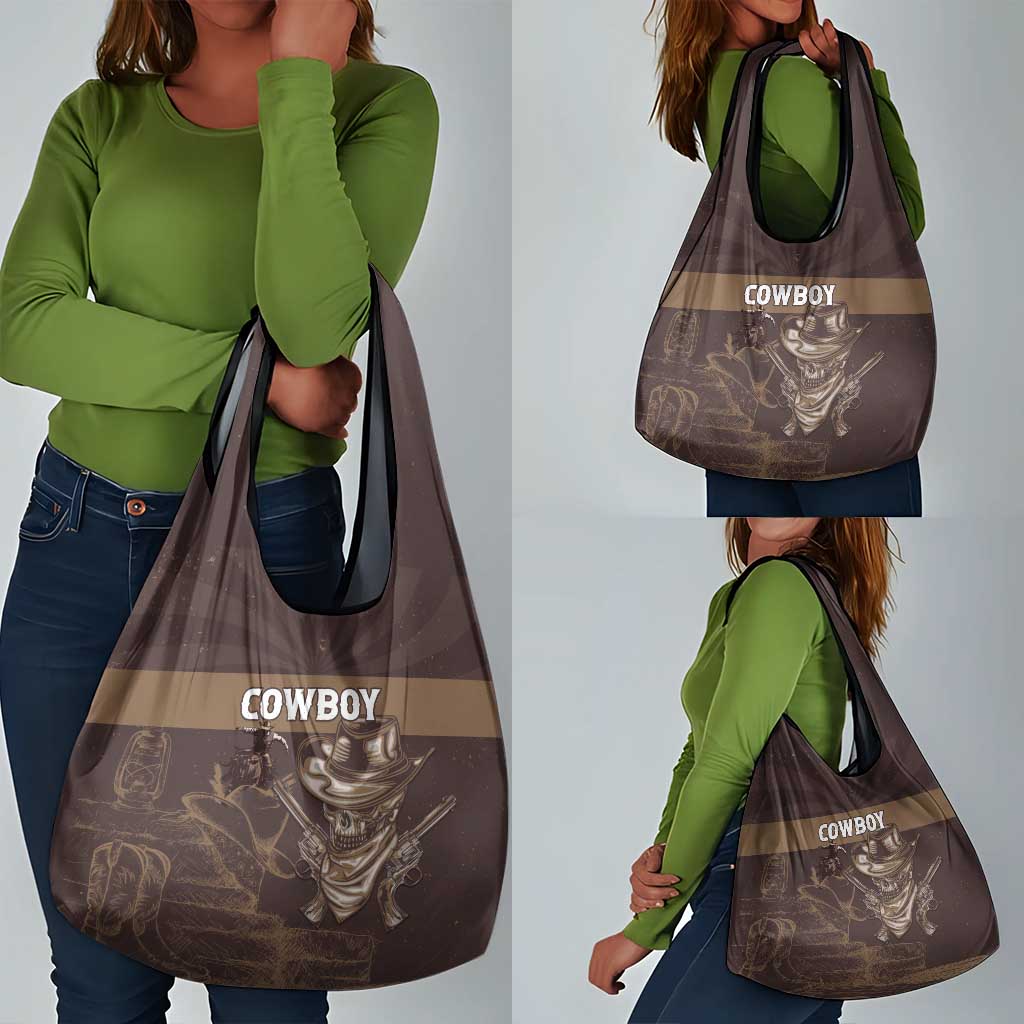 Skull Cowboy Grocery Bag Wild West Reborn