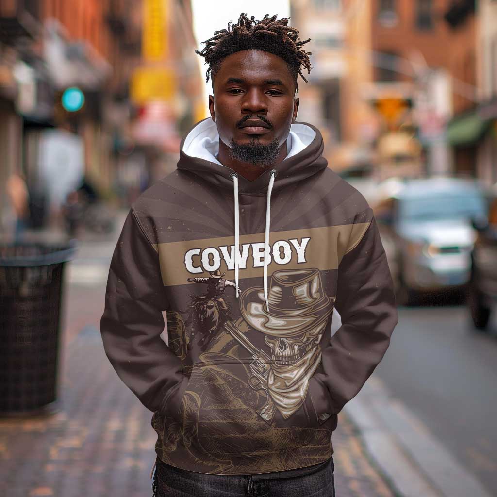 Personalised Skull Cowboy Hoodie Wild West Reborn
