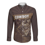 Personalised Skull Cowboy Long Sleeve Button Shirt Wild West Reborn
