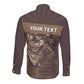 Personalised Skull Cowboy Long Sleeve Button Shirt Wild West Reborn