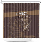 Skull Cowboy Shower Curtain Wild West Reborn