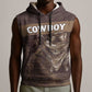 Personalised Skull Cowboy Sleeveless Hoodie Wild West Reborn - African Pride