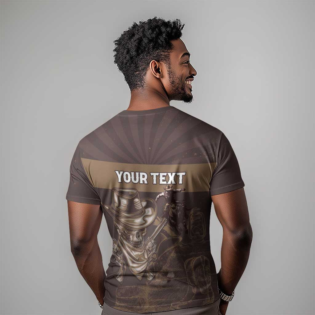 Personalised Skull Cowboy T shirt Wild West Reborn