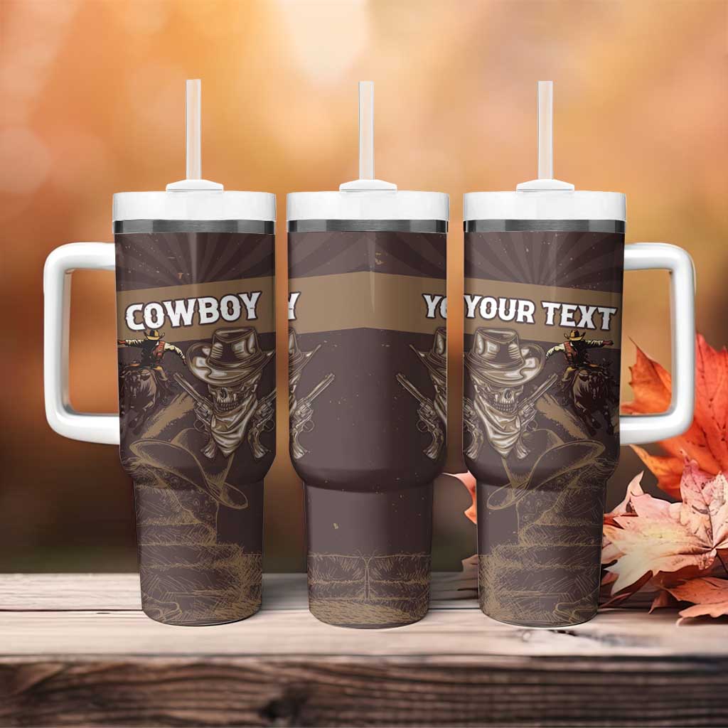 Personalised Skull Cowboy Tumbler With Handle Wild West Reborn