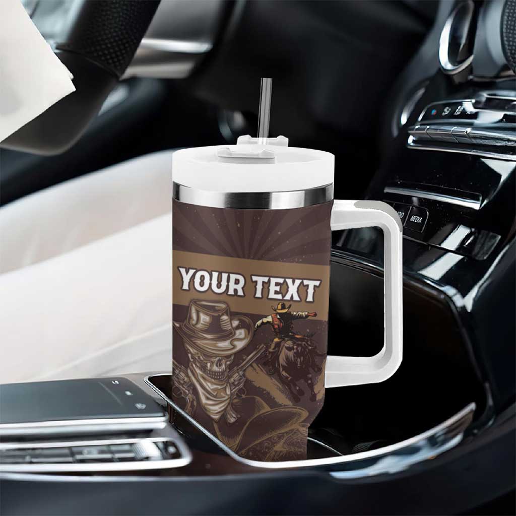 Personalised Skull Cowboy Tumbler With Handle Wild West Reborn