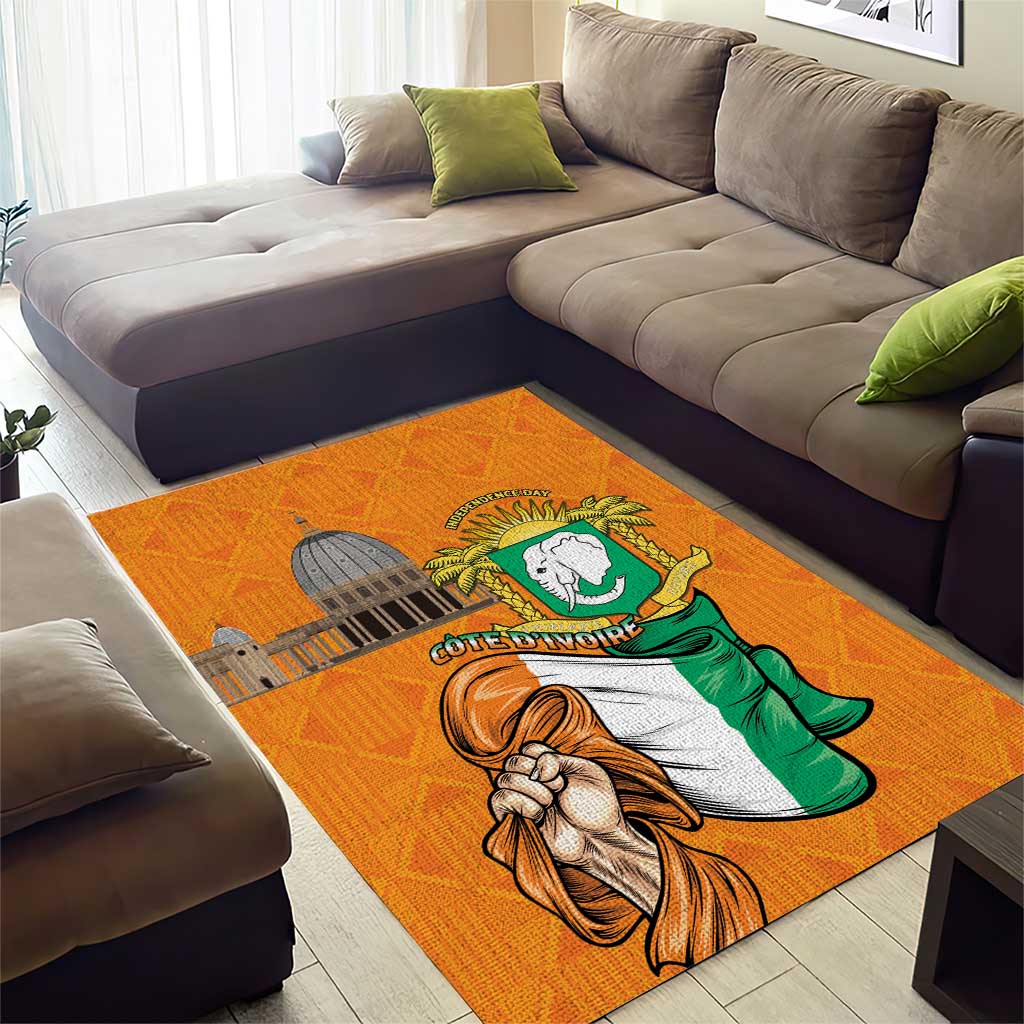 Happy Cote dIvoire Area Rug 65th of Independence Day