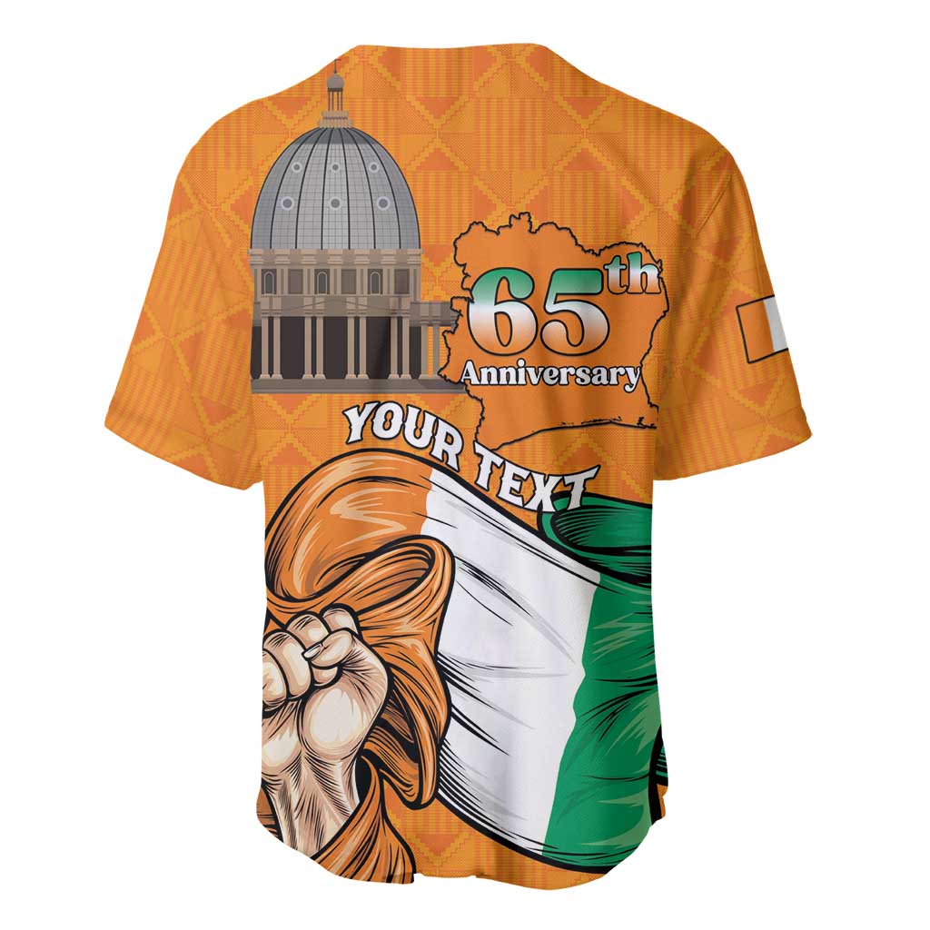 Personalised Happy Cote dIvoire Baseball Jersey 65th of Independence Day