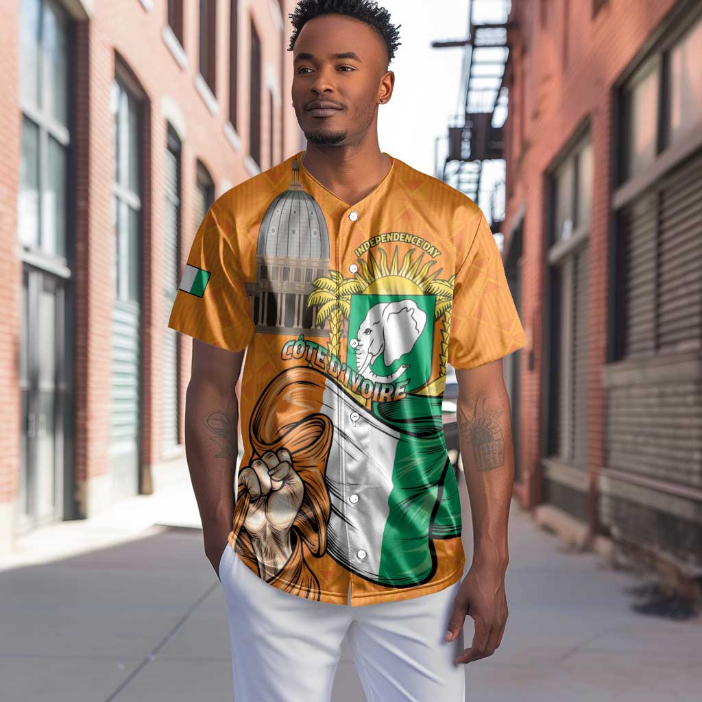 Personalised Happy Cote dIvoire Baseball Jersey 65th of Independence Day