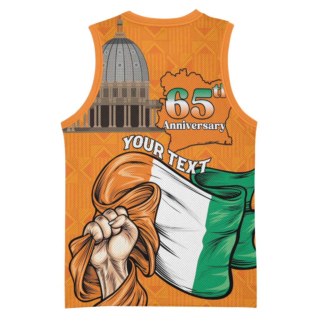 Personalised Happy Cote dIvoire Basketball Jersey 65th of Independence Day LT15
