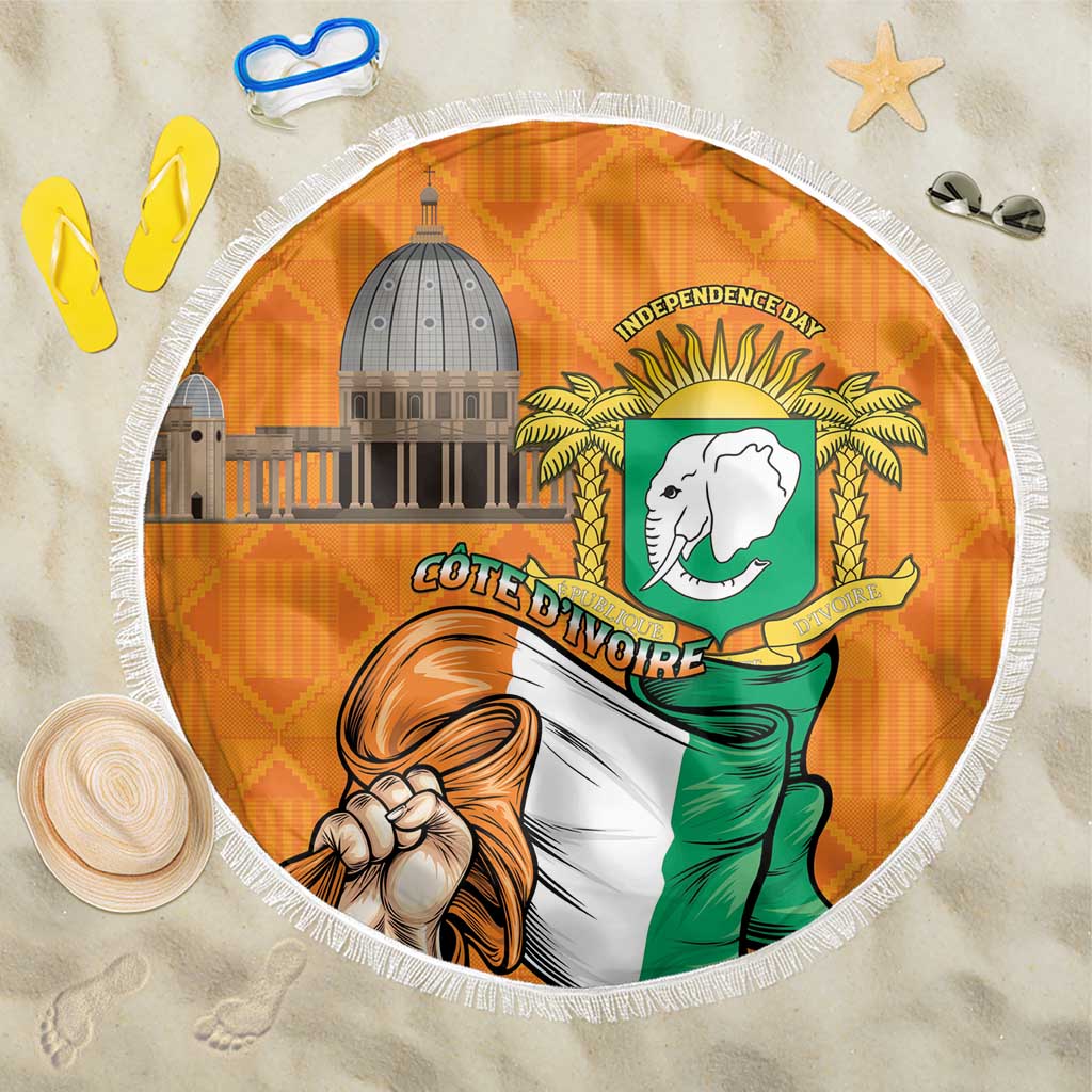 Happy Cote dIvoire Beach Blanket 65th of Independence Day