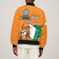 Personalised Happy Cote dIvoire Bomber Jacket 65th of Independence Day
