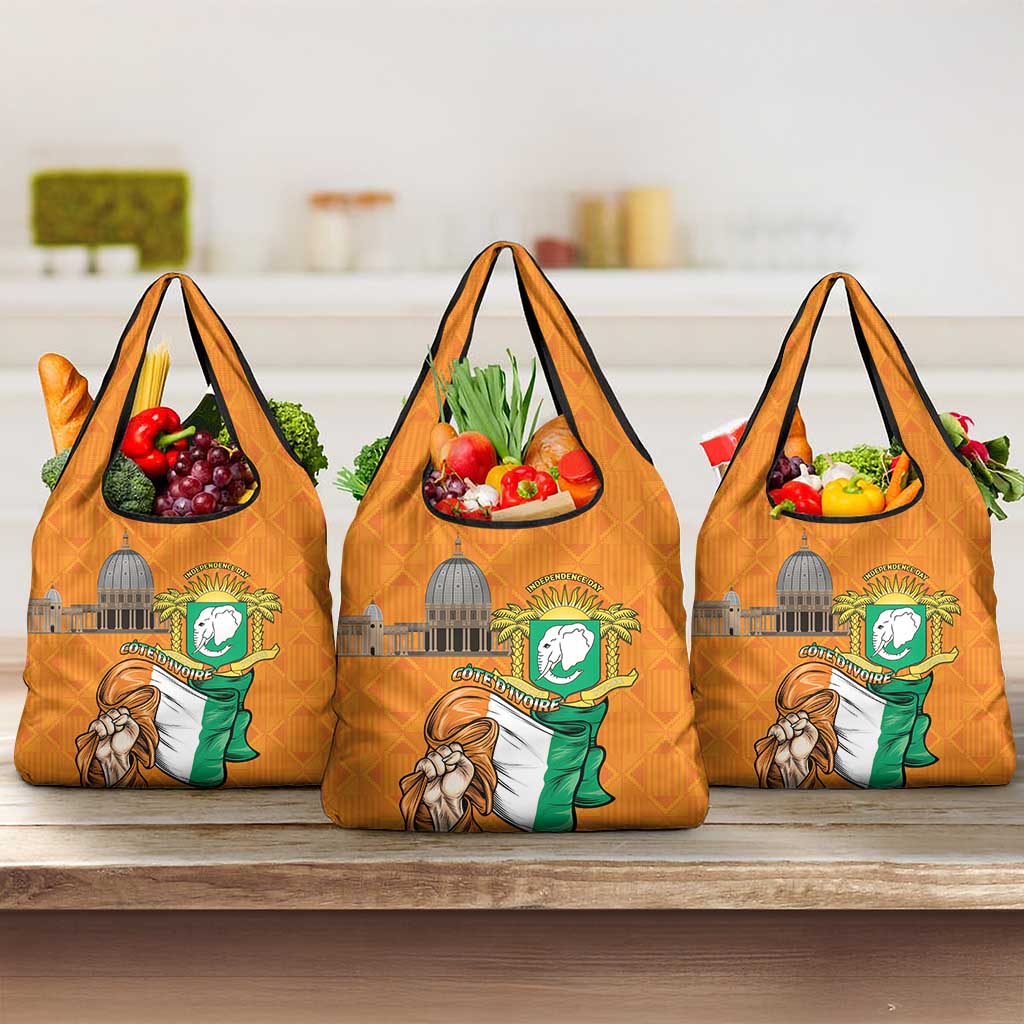 Happy Cote dIvoire Grocery Bag 65th of Independence Day