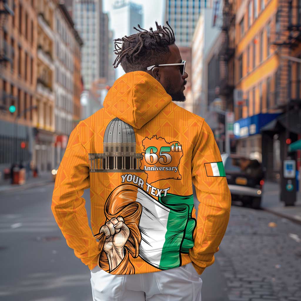 Personalised Happy Cote dIvoire Hoodie 65th of Independence Day