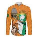 Personalised Happy Cote dIvoire Long Sleeve Button Shirt 65th of Independence Day