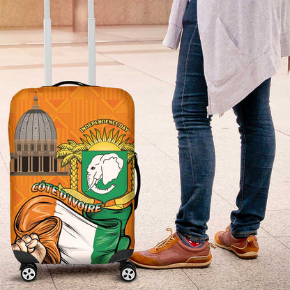 Happy Cote dIvoire Luggage Cover 65th of Independence Day