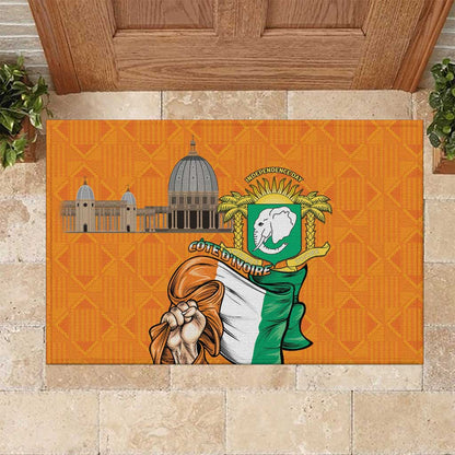 Happy Cote dIvoire Rubber Doormat 65th of Independence Day