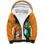 Personalised Happy Cote dIvoire Sherpa Hoodie 65th of Independence Day