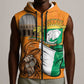 Personalised Happy Cote dIvoire Sleeveless Zip Hoodie 65th of Independence Day - African Pride