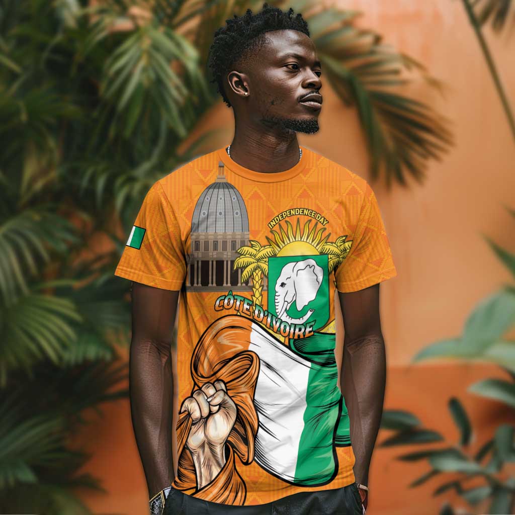 Personalised Happy Cote dIvoire T shirt 65th of Independence Day