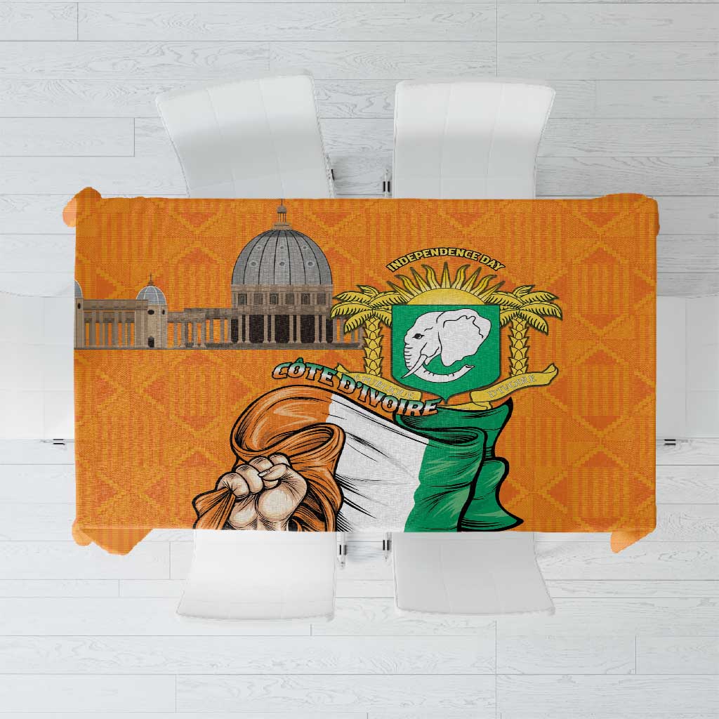 Happy Cote dIvoire Tablecloth 65th of Independence Day