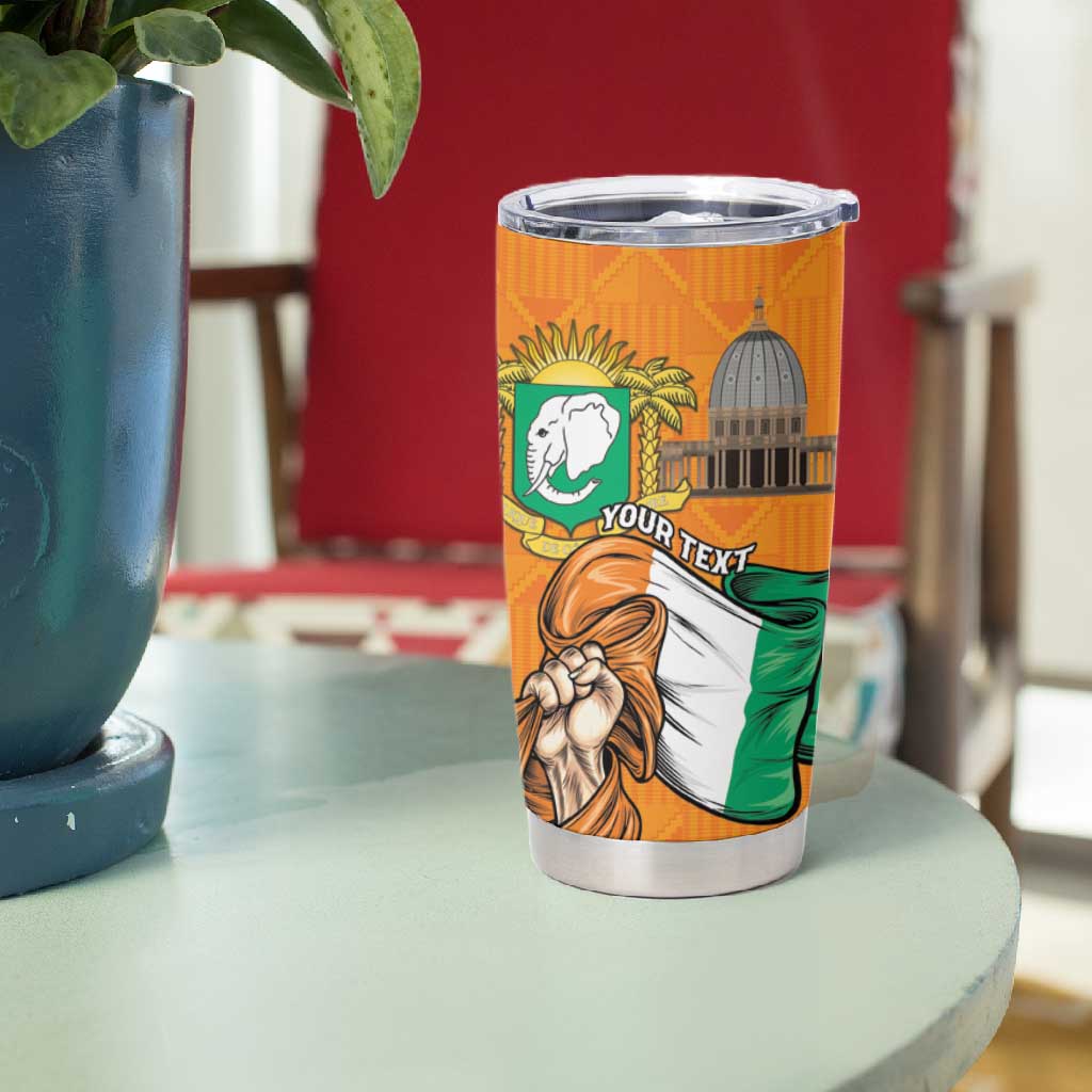 Personalised Happy Cote dIvoire Tumbler Cup 65th of Independence Day
