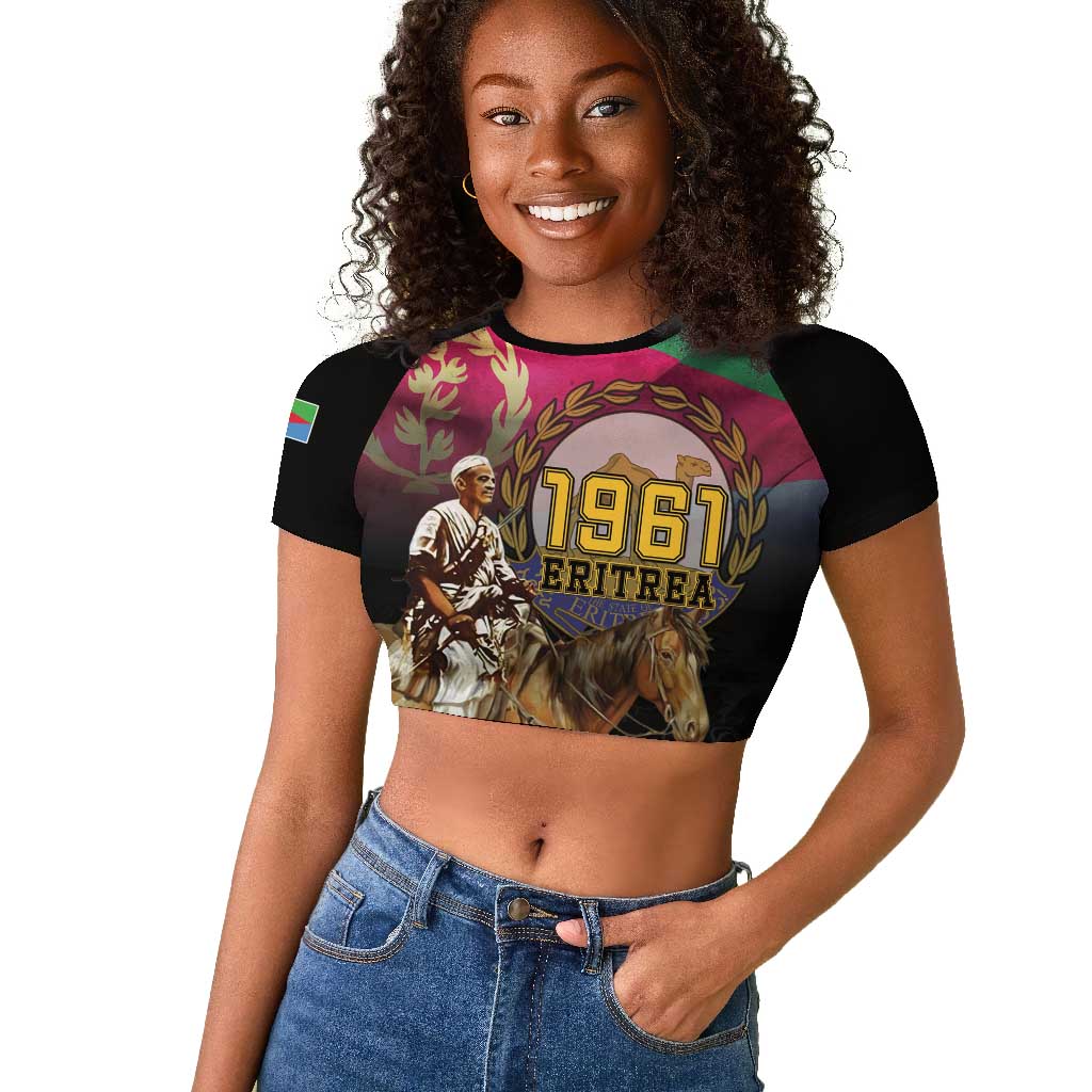Happy Eritrea Revolution Day Raglan Cropped T shirt Remember Hamid Idris Awate - African Pride