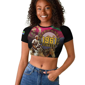 Happy Eritrea Revolution Day Raglan Cropped T shirt Remember Hamid Idris Awate - African Pride
