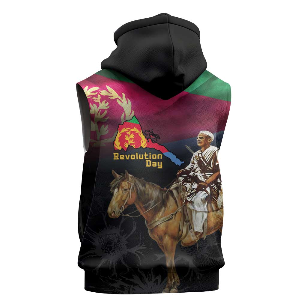 Happy Eritrea Revolution Day Sleeveless Hoodie Remember Hamid Idris Awate - African Pride