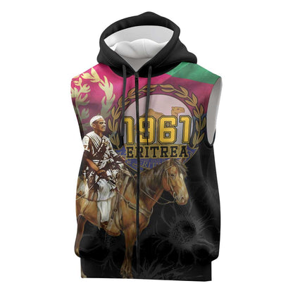 Happy Eritrea Revolution Day Sleeveless Zip Hoodie Remember Hamid Idris Awate - African Pride