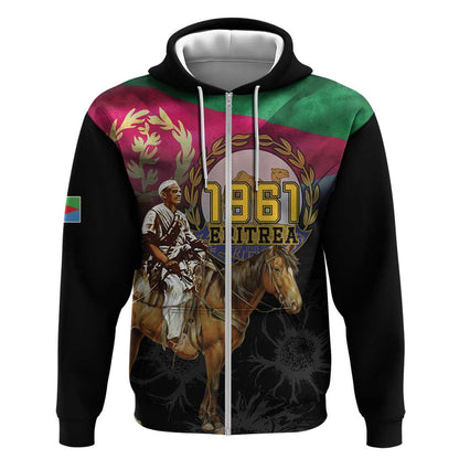 Happy Eritrea Revolution Day Zip Hoodie Remember Hamid Idris Awate - African Pride