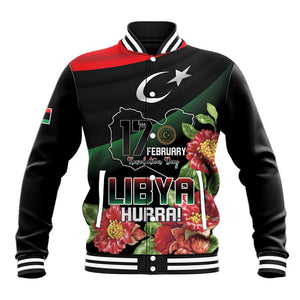Personalized Libya Baseball Jacket February 17th Revolution - African Pride