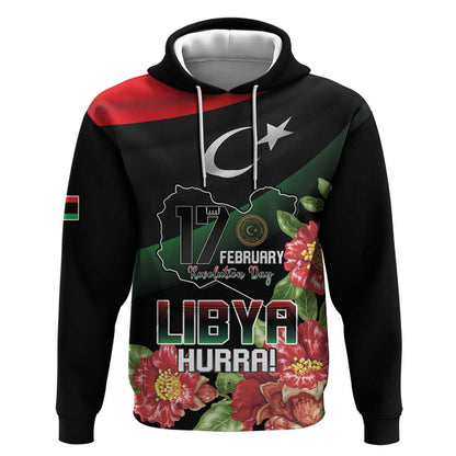 Personalized Libya Hoodie February 17th Revolution - African Pride