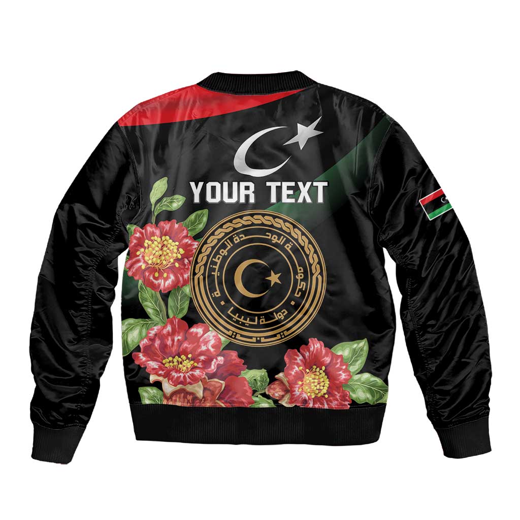 Personalized Libya Sleeve Zip Bomber Jacket February 17th Revolution - African Pride