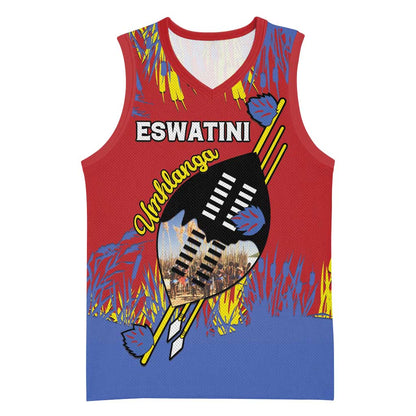 Personalized Umhlanga Reed Dance Basketball Jersey Eswatini Heritage LT15