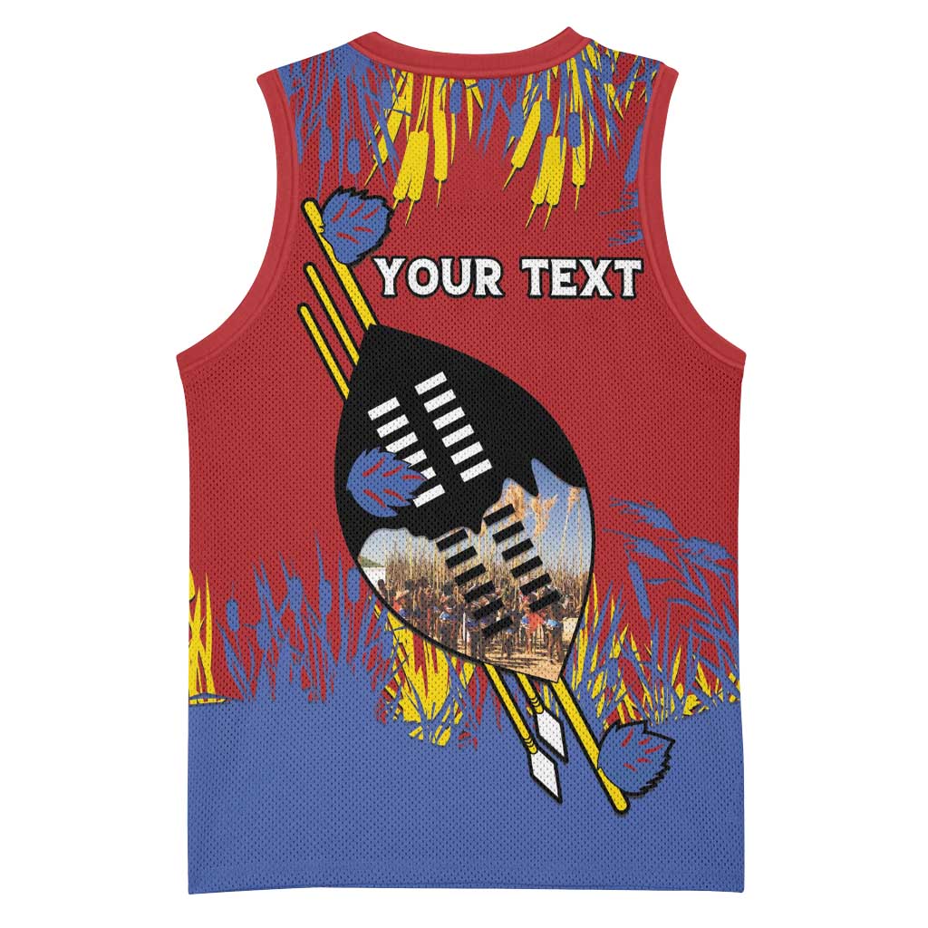 Personalized Umhlanga Reed Dance Basketball Jersey Eswatini Heritage LT15