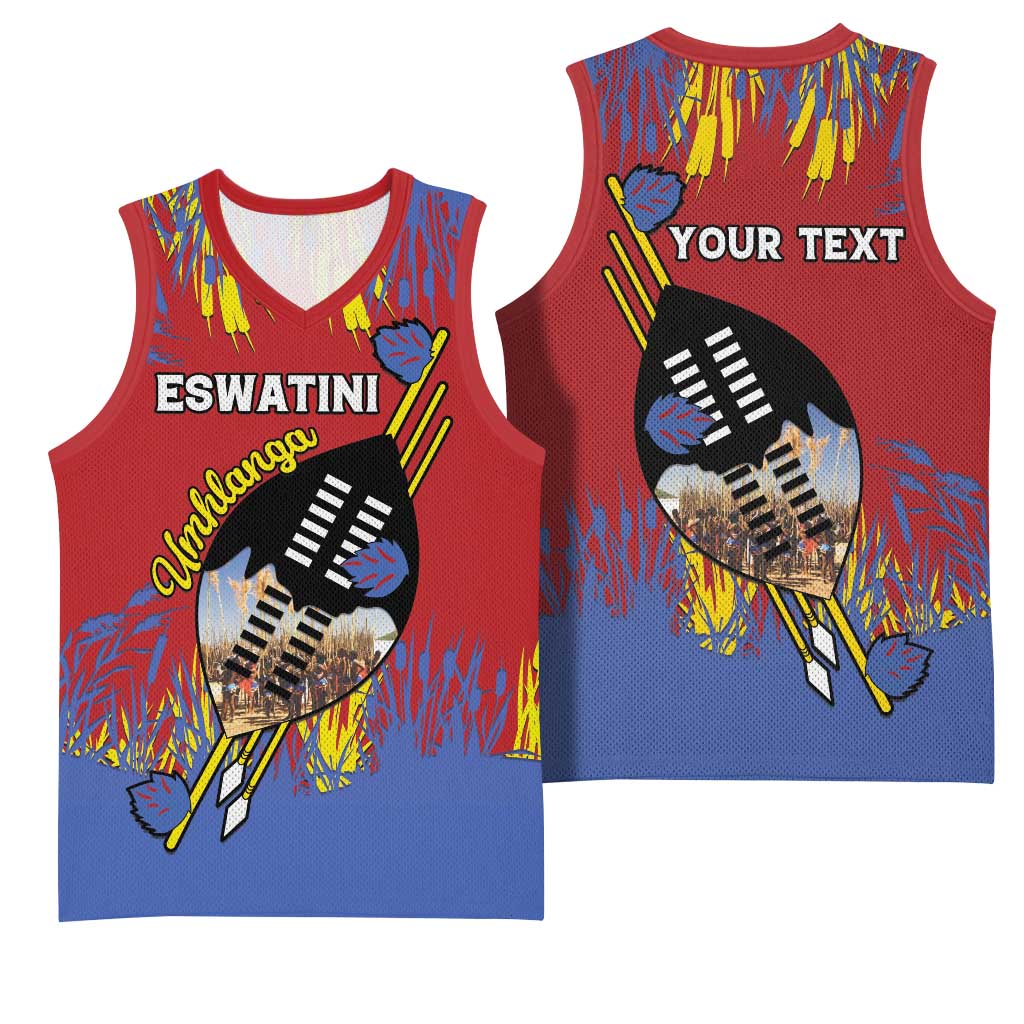 Personalized Umhlanga Reed Dance Basketball Jersey Eswatini Heritage LT15