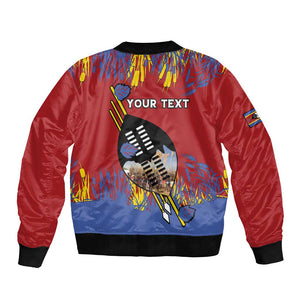 Personalized Umhlanga Reed Dance Bomber Jacket Eswatini Heritage - African Pride