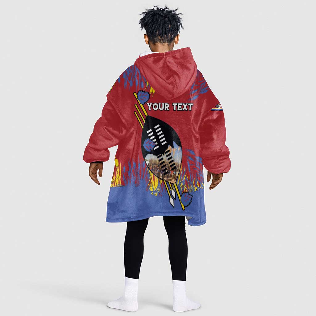 Personalized Umhlanga Reed Dance Kid Wearable Blanket Hoodie Eswatini Heritage - African Pride