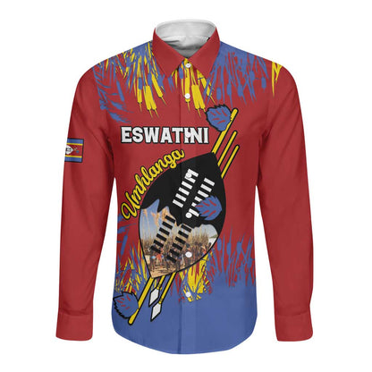 Personalized Umhlanga Reed Dance Long Sleeve Button Shirt Eswatini Heritage - African Pride