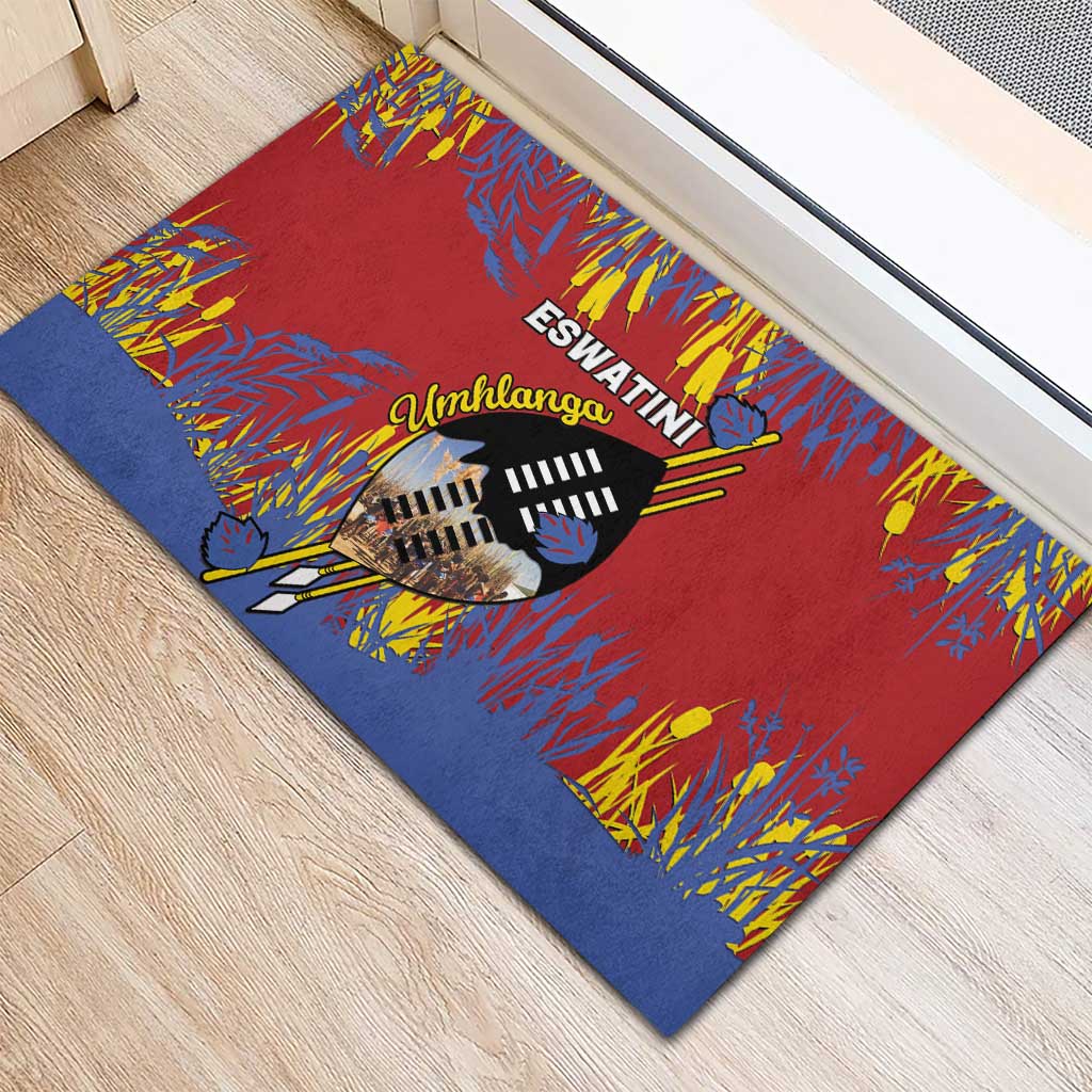 Umhlanga Reed Dance Rubber Doormat Eswatini Heritage - African Pride