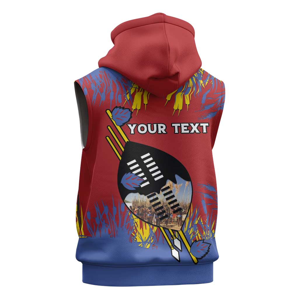 Personalized Umhlanga Reed Dance Sleeveless Hoodie Eswatini Heritage - African Pride