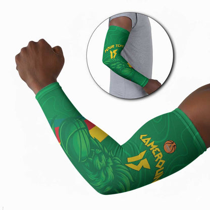 Custom Cameroon Basketball Arm Sleeves Go Champions Indomitable Lions