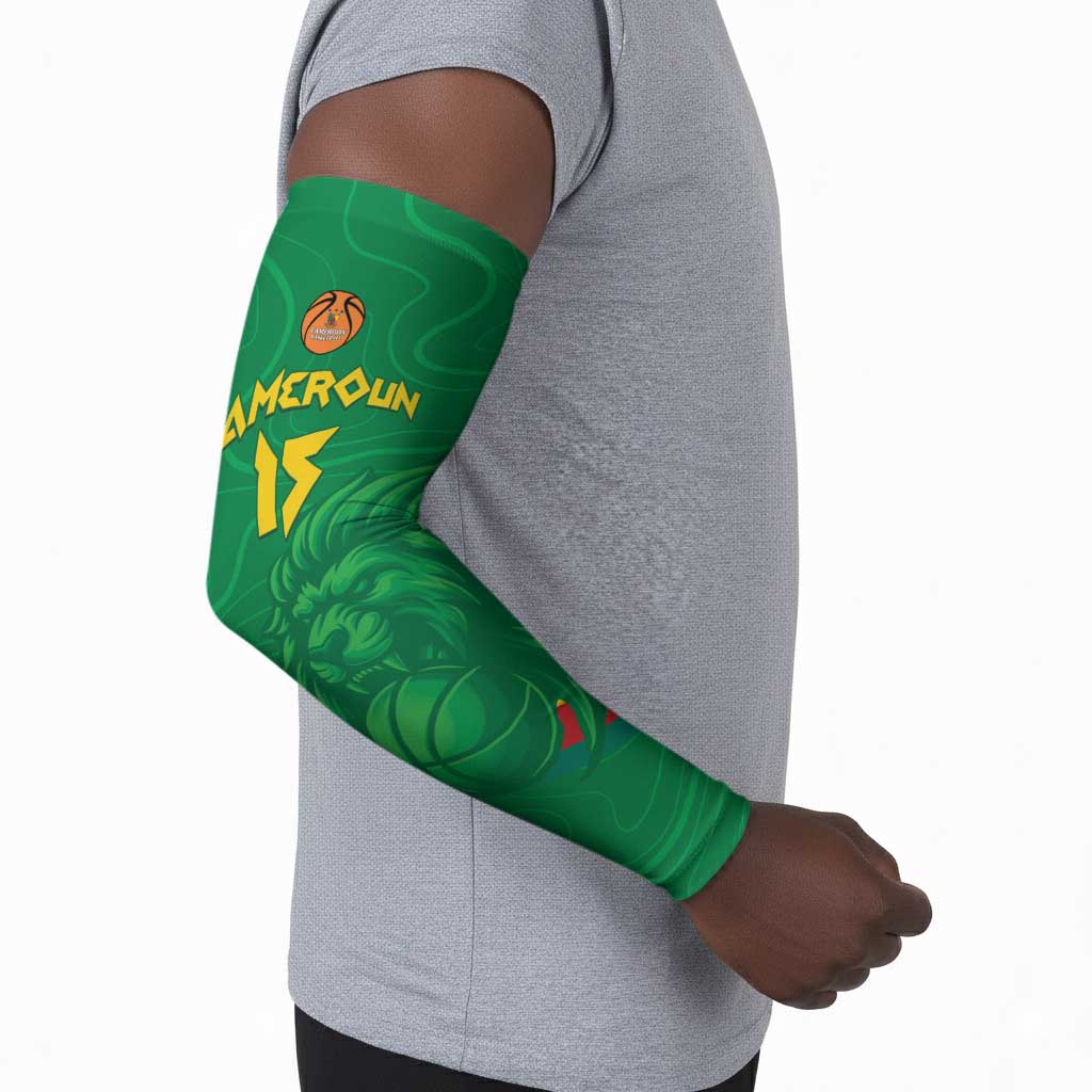 Custom Cameroon Basketball Arm Sleeves Go Champions Indomitable Lions