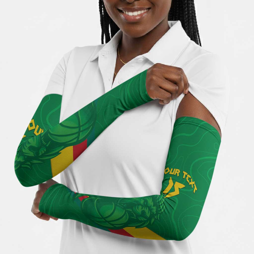 Custom Cameroon Basketball Arm Sleeves Go Champions Indomitable Lions