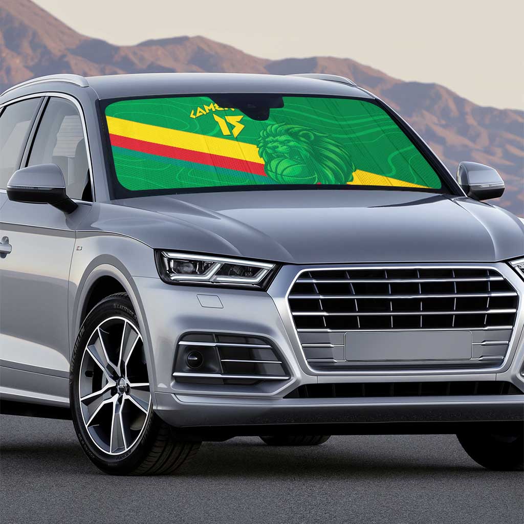 Custom Cameroon Basketball Auto Sun Shade Go Champions Indomitable Lions