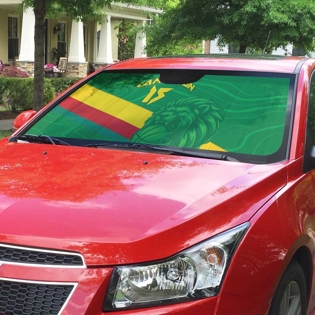 Custom Cameroon Basketball Auto Sun Shade Go Champions Indomitable Lions