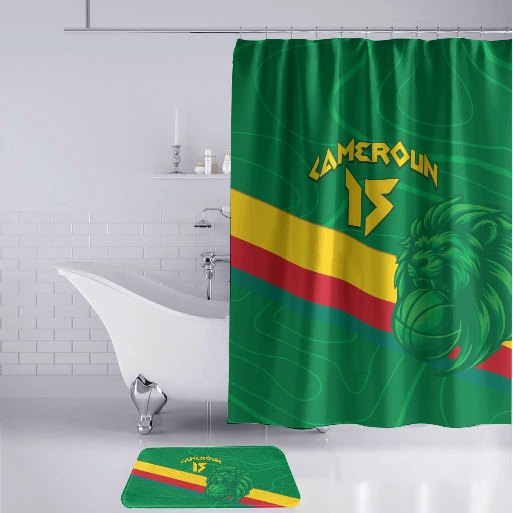Custom Cameroon Basketball Bathroom Set Go Champions Indomitable Lions