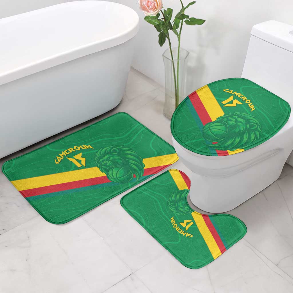 Custom Cameroon Basketball Bathroom Set Go Champions Indomitable Lions