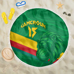 Custom Cameroon Basketball Beach Blanket Go Indomitable Lions - African Pride