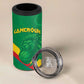 Custom Cameroon Basketball 4 in 1 Can Cooler Tumbler Go Indomitable Lions - African Pride